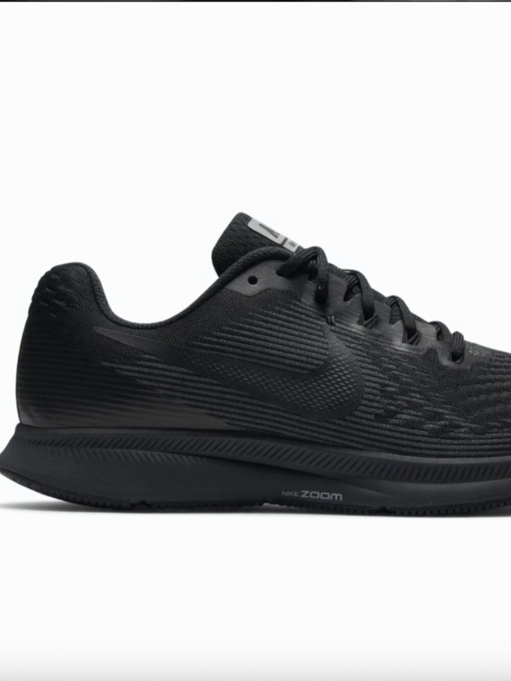 Size 11.5 - Nike Air Zoom Pegasus 34 Men's Running Shoes - Black on Black